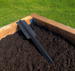 SleeperFit 2-Tier Straight Railway Sleeper Bracket with Stake - Suitable for Planters, Raised Beds, Driveway & Path Edging - Indoor Outdoors