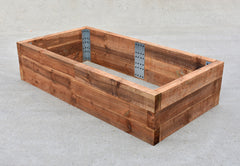 Finished shot of a planter created using Timber Sleepers and this particular bracket.