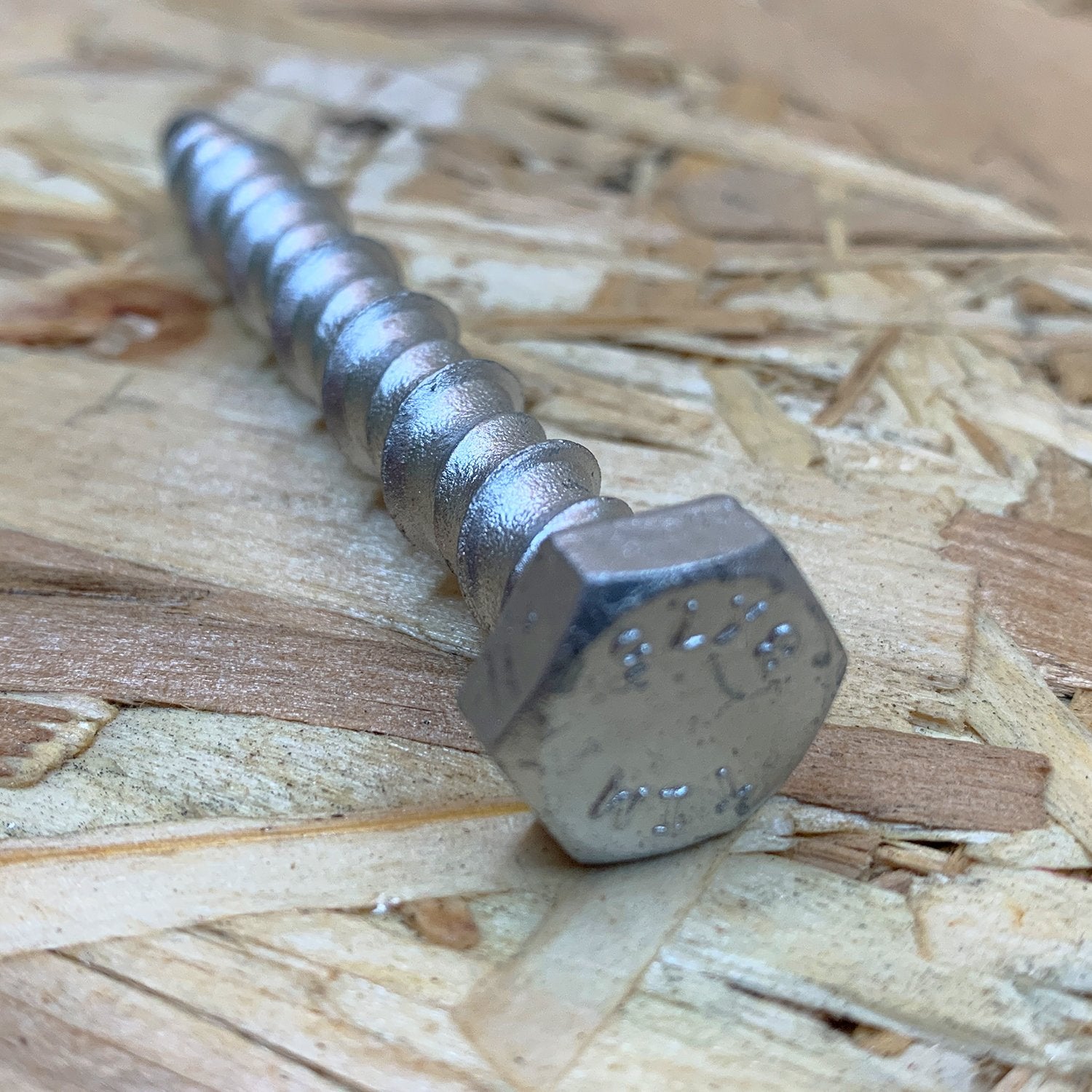 Silver Masonry Exterior Bolts Concrete Brick Stone and Wood Screws - Indoor Outdoors
