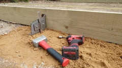 Buzzard UK Adjustable Concrete Formwork Brackets with Pin – UK Made Shuttering Bracket – Works with 6" & 8" Timber – Patent Pending