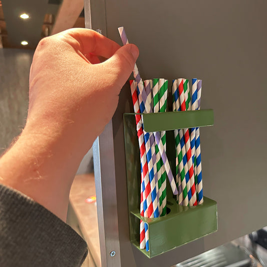 Okunaii™ Wall Mount Multipurpose Kitchen & Bathroom Holder - For Straws, Skewers, Toothbrushes & More!