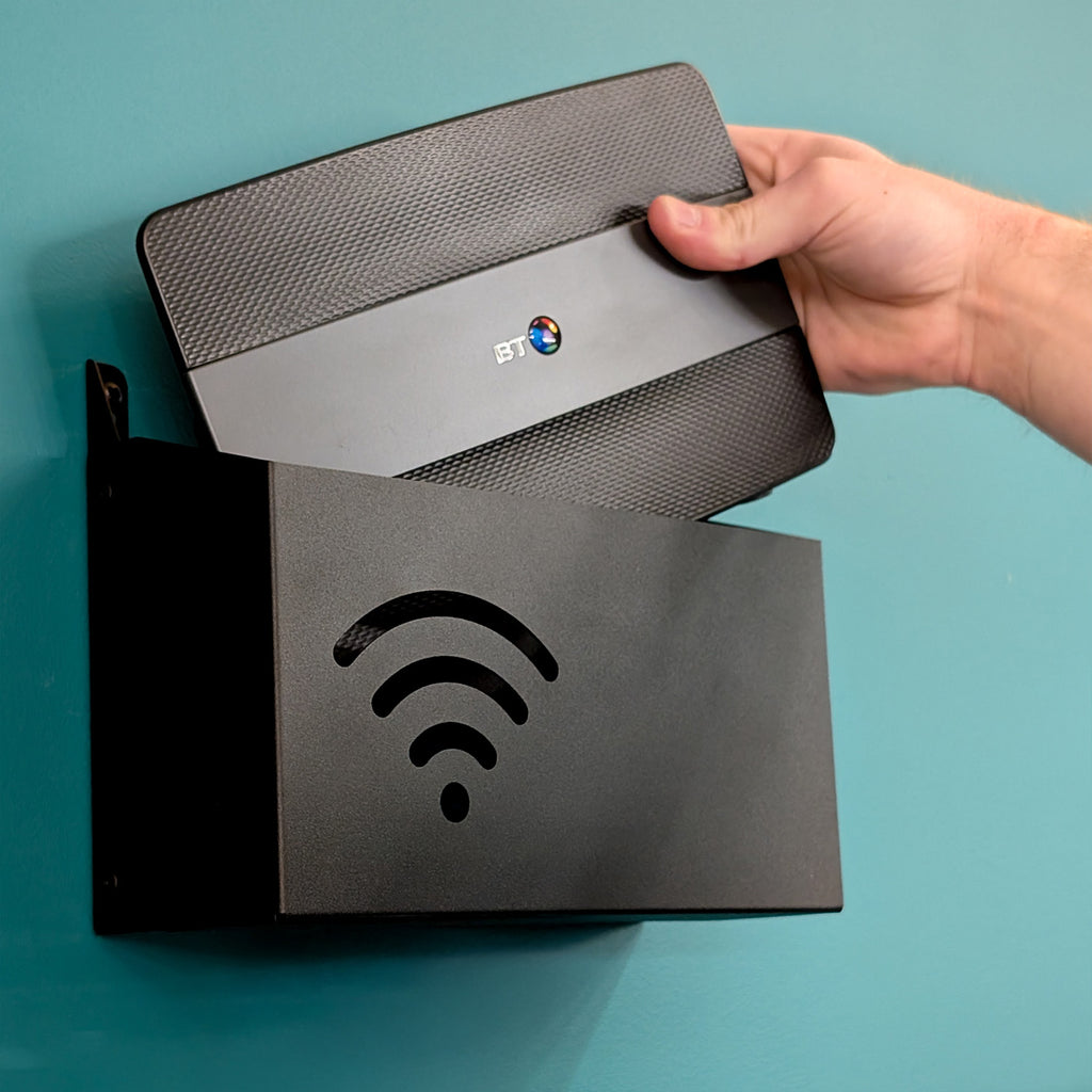 WiFi Router Storage Box - Easy Wall Mount Installation - Indoor Outdoors