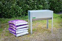 Bellamy Galvanised Steel Trough Standing Planter with Legs (2 Sizes Available) - Indoor Outdoors