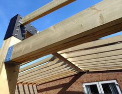 Framola Downwards Angled Rafter Brackets - For Downwards Slope Rafters (90 Options Available)
