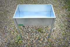 Bellamy Galvanised Steel Trough Standing Planter with Legs (2 Sizes Available) - Indoor Outdoors