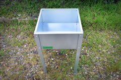 Bellamy Galvanised Steel Trough Standing Planter with Legs (2 Sizes Available) - Indoor Outdoors