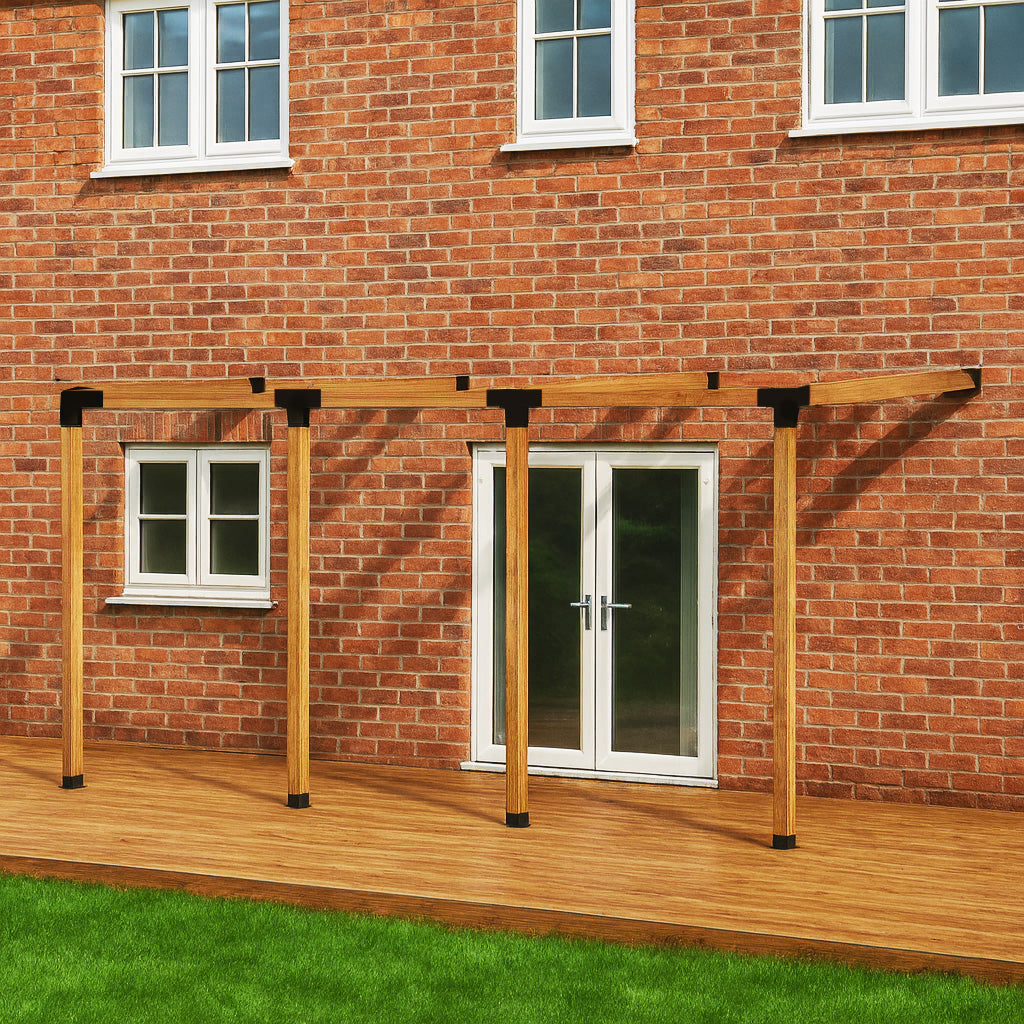 Framola™ Attached 3 Bay Pergola Construction Bracket Kit "F"