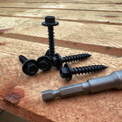 Framola Official Black Rafter Bracket Installation Screws (Pack of 50)