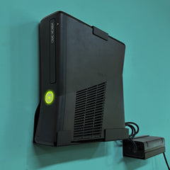 GameShieldz™ Xbox 360 Slim Console & Power Brick Wall Mount Holder & Bracket