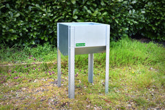 Bellamy Galvanised Steel Trough Standing Planter with Legs (2 Sizes Available) - Indoor Outdoors