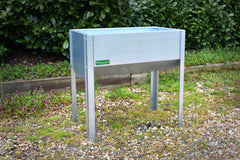Bellamy Galvanised Steel Trough Standing Planter with Legs (2 Sizes Available) - Indoor Outdoors
