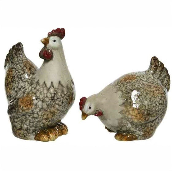 Decorative Rooster Ornaments (Set of 2)