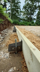 Buzzard UK Adjustable Concrete Formwork Brackets with Pin – UK Made Shuttering Bracket – Works with 6" & 8" Timber – Patent Pending