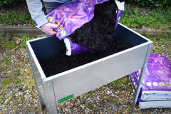 Bellamy Galvanised Steel Trough Standing Planter with Legs (2 Sizes Available) - Indoor Outdoors