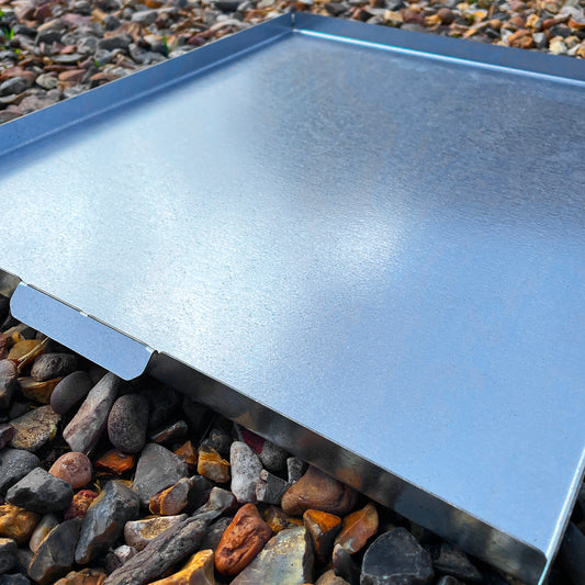 Galvanised Steel Ash Tray - For Volcann™ Large Rustic Steel Chiminea - Indoor Outdoors