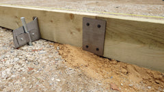 Buzzard UK Adjustable Concrete Formwork Brackets with Pin – UK Made Shuttering Bracket – Works with 6" & 8" Timber – Patent Pending