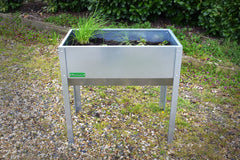 Bellamy Galvanised Steel Trough Standing Planter with Legs (2 Sizes Available) - Indoor Outdoors