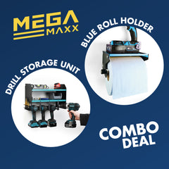 MegaMaxx UK™ Combo Deal - Power Tool Unit + Blue Roll Holder - Indoor Outdoors