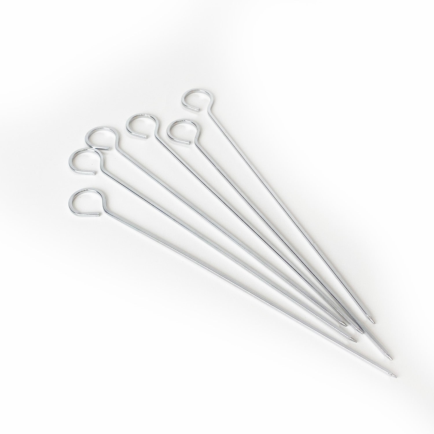 Chrome 9" BBQ Skewers (Pack of 6)