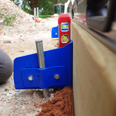 Buzzard UK Adjustable Concrete Formwork Brackets with Pin – UK Made Shuttering Bracket – Works with 6" & 8" Timber – Patent Pending