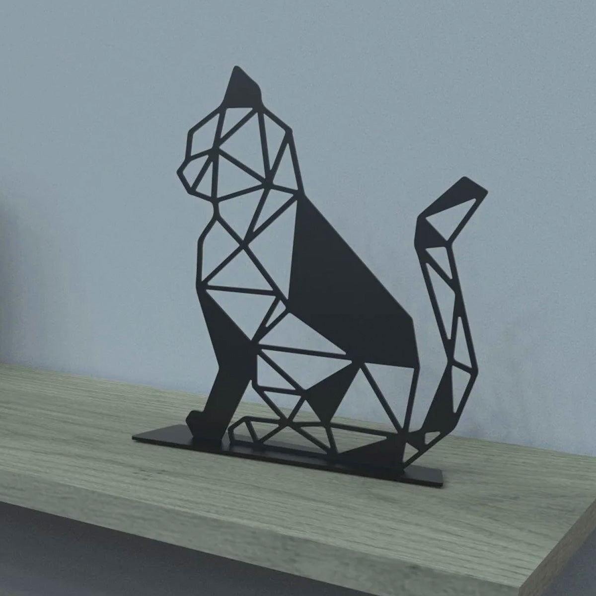Okunaii™ Geometric Metal Cat Ornament