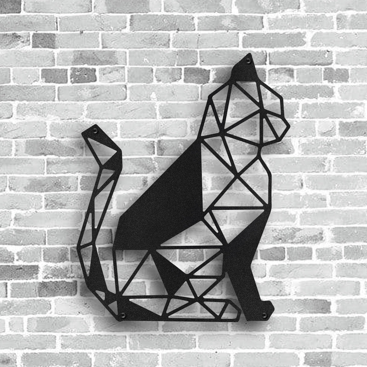 Okunaii™ Cat Minimalist Geometric Metal Wall Art