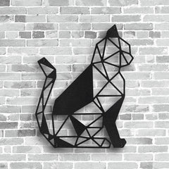 Okunaii™ Cat Minimalist Geometric Metal Wall Art