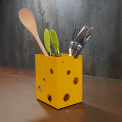 Okunaii™ Block of Cheese-Shaped Worktop Kitchen Utensil & Accessories Holder