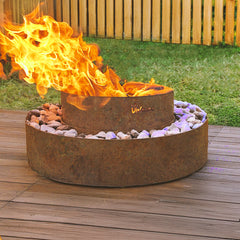 Volcann™ Orbis Circular Steel Garden Feature Fire Pit