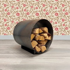 Circular Bare Steel Log Store