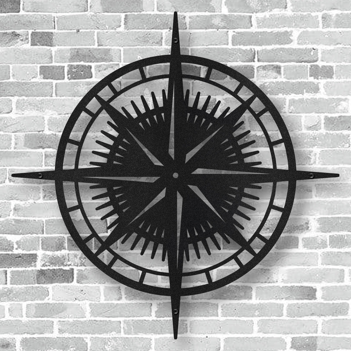 Okunaii™ Vintage Geometric Metal Compass Wall Art (3 Sizes Available)