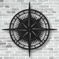 Okunaii™ Vintage Geometric Metal Compass Wall Art (3 Sizes Available)
