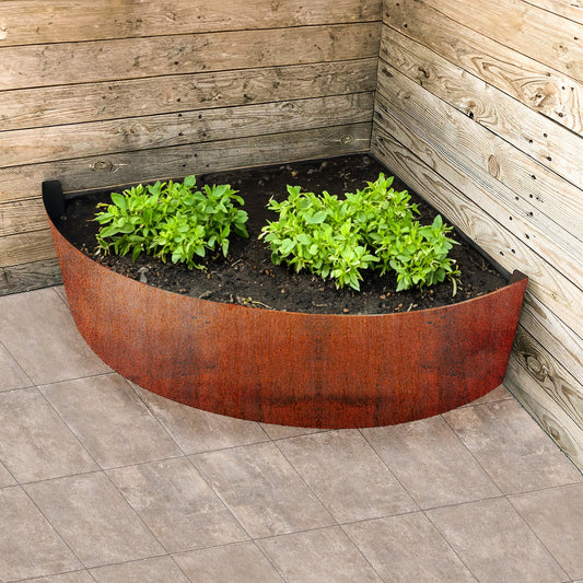 Rustic Steel Planter Corner Panel