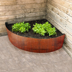 Rustic Steel Planter Corner Panel