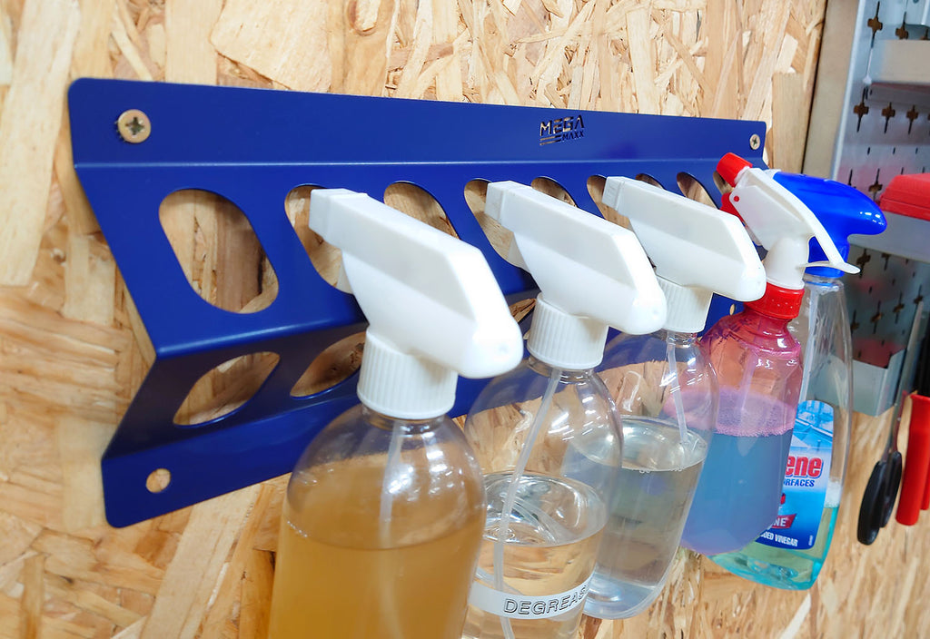 Spray Bottle Holder Wall Mount Bracket Holds 3 10 Bottles