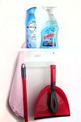 MegaMaxx UK™ Wall Mount Cleaning Supplies Bracket - Mop, Dustpan, Brush & Cloths