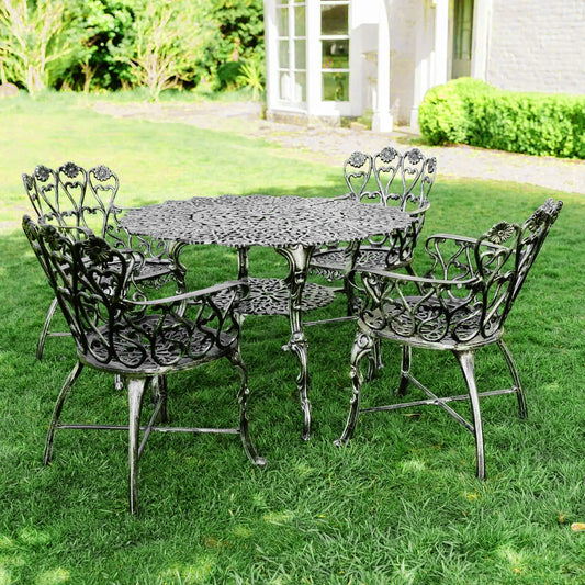 Fergus McArthur Bronze Effect Daisy Table & Chairs Set