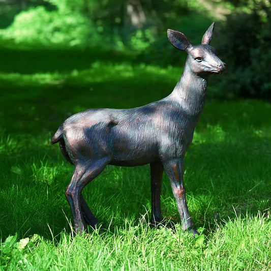 Fergus McArthur Elegant Doe Aged Verde Statue