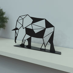 Okunaii™ Geometric Metal Elephant Ornament