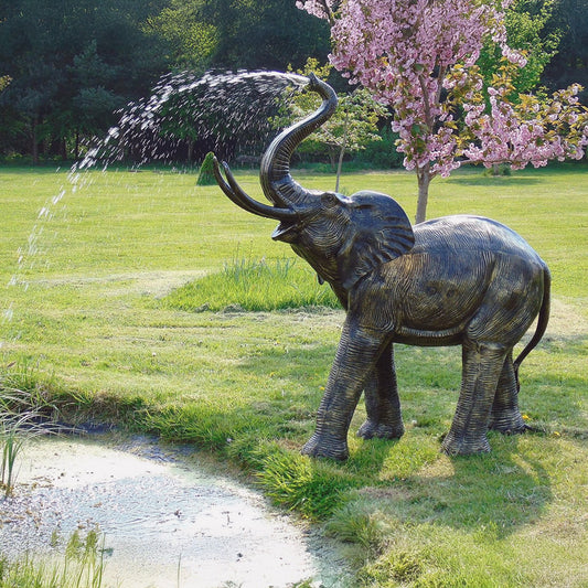 Fergus McArthur Large Elephant Bronze Effect Water Feature