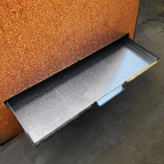 Galvanised Steel Ash Tray - For Volcann™ Large Rustic Steel Chiminea