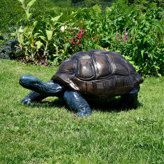 Fergus McArthur Extra Large Tortoise Bronze & Verdigris Effect Statue