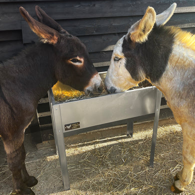 Jake's Farm Yard Hay Feeder Trough for Horses & Large Animals - Indoor Outdoors