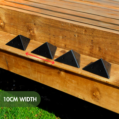 SleeperFit Steel Pyramid 10cm Corner Bracket - Reinforces Corners on Wooden Structures - Planters, Boxes, Raised Beds - Indoor Outdoors
