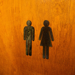 Vintage Steel Male & Female Toilet Door Signs