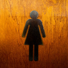 Vintage Steel Male & Female Toilet Door Signs