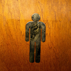 Vintage Steel Male & Female Toilet Door Signs