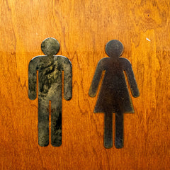 Vintage Steel Male & Female Toilet Door Signs