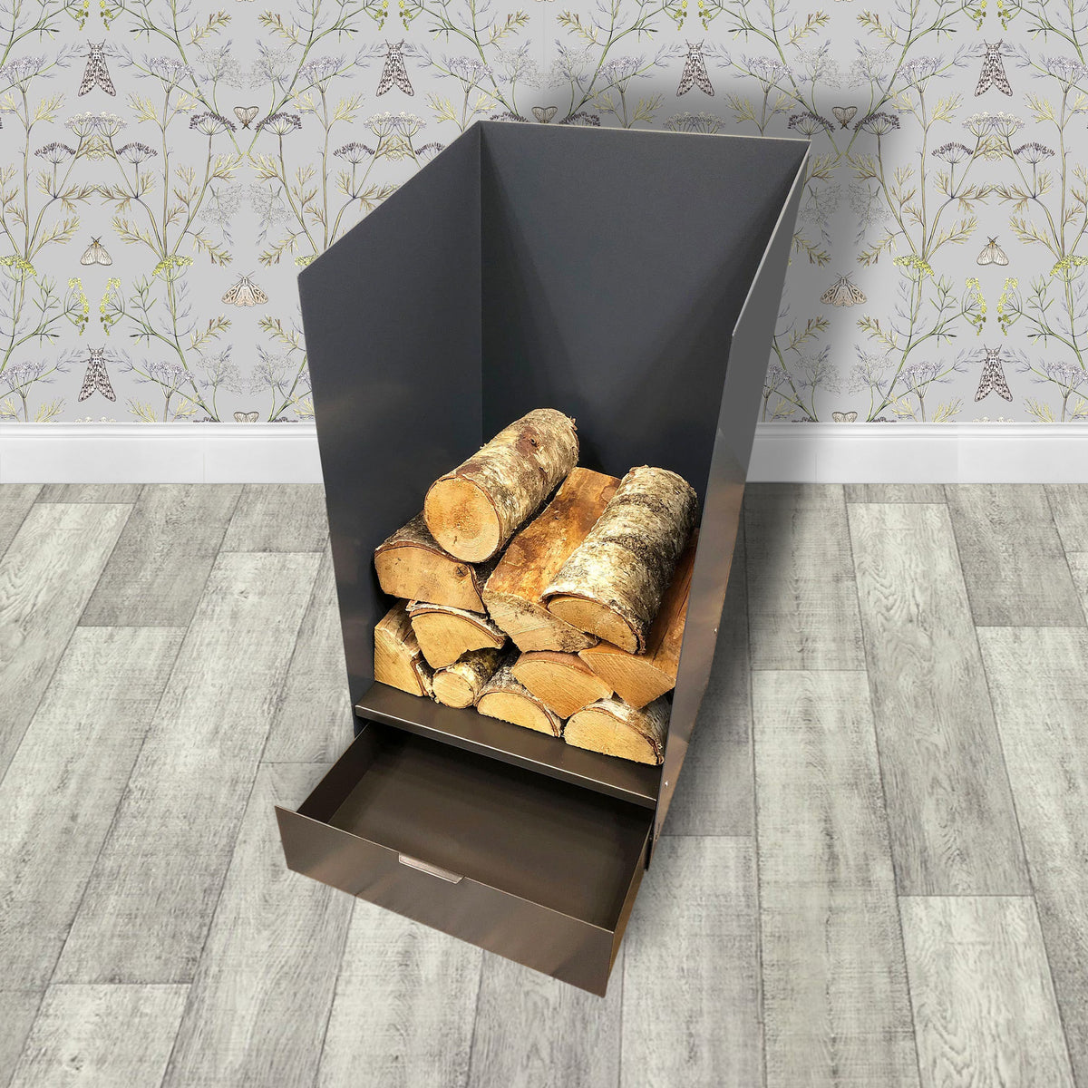 Volcann™ Log Store with Storage Drawer