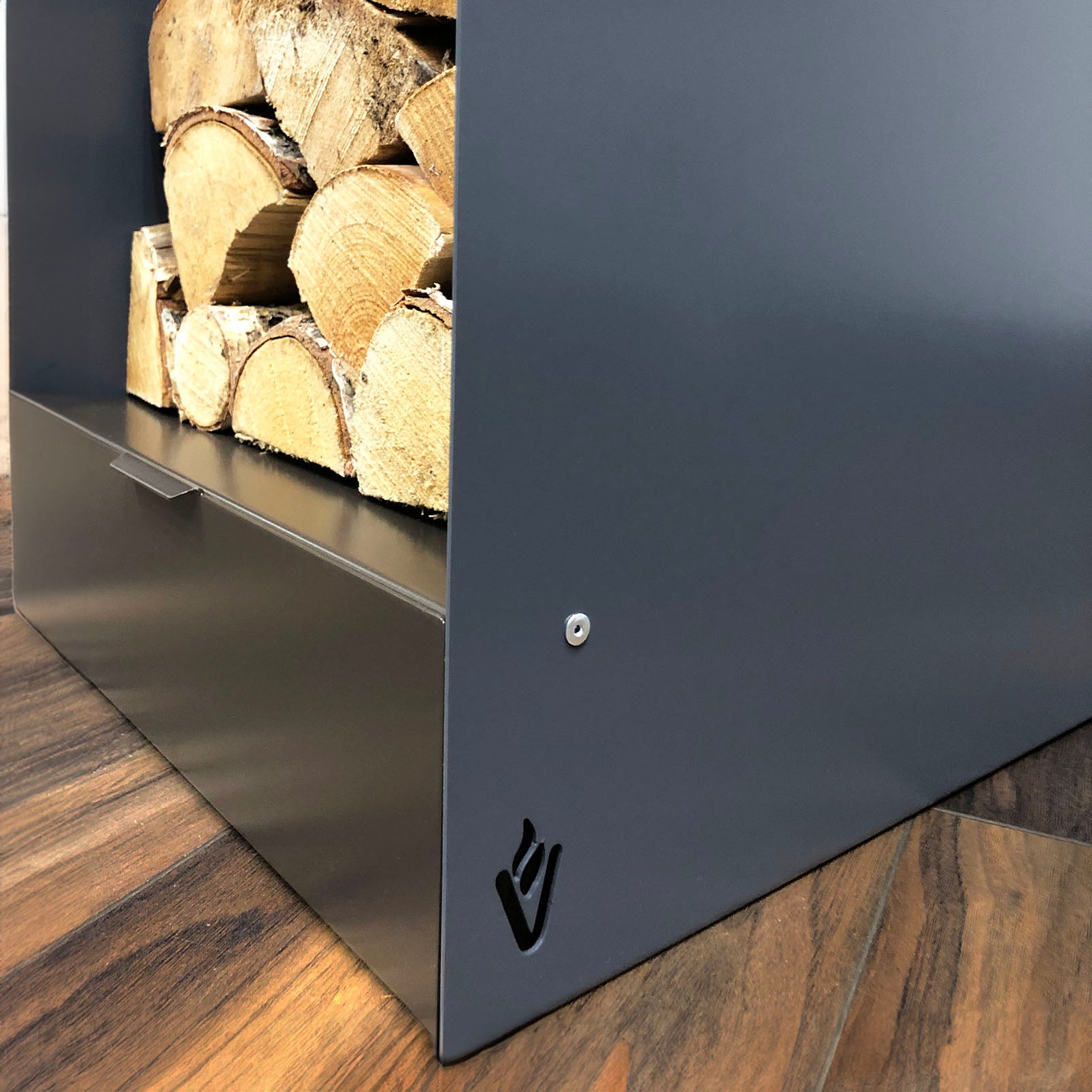 Volcann™ Log Store with Storage Drawer - Indoor Outdoors